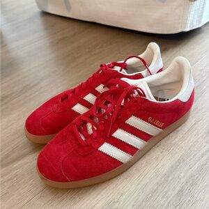 Adidas Gazelle Red Suede Sneakers